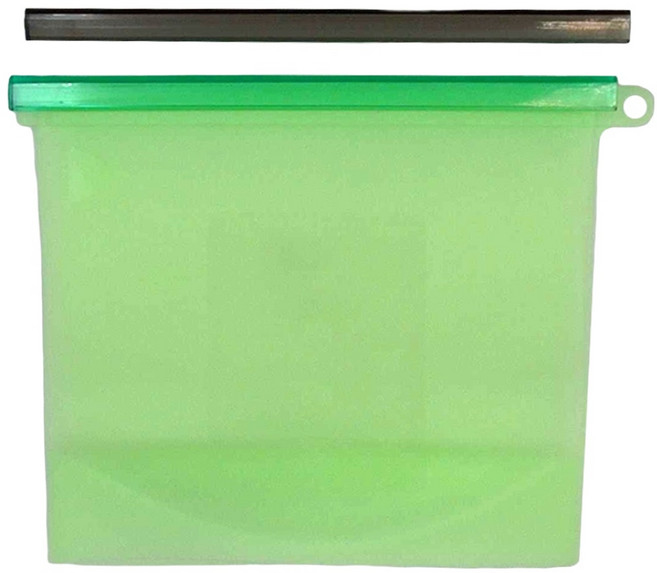 日本KOMEKI 可微波食品級白金矽膠食物袋 顏色隨機 1000ml 2件組, 1組, 2個容器 + 2個蓋子
