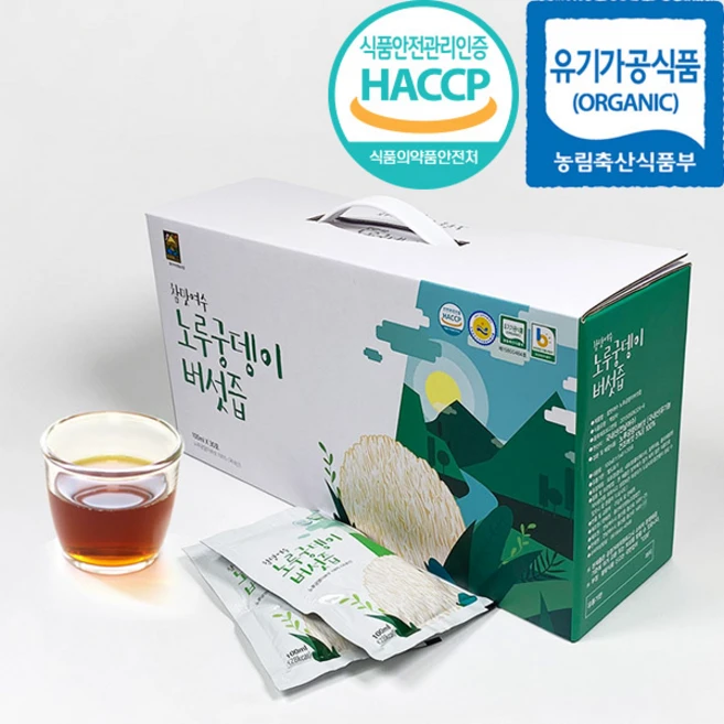 돌산버섯농장 노루궁뎅이버섯 즙, 3.4L, 1박스 - 쿠팡