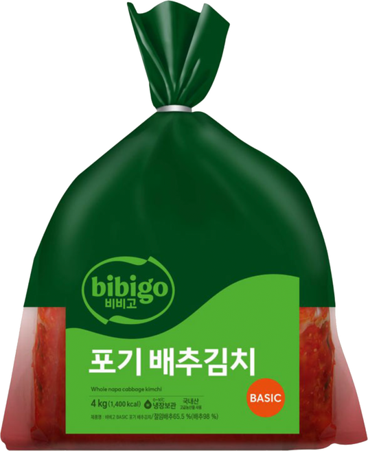 비비고_베이직 포기 배추김치 4kg, 8개