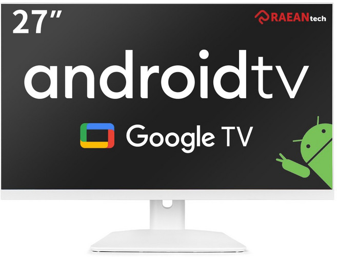 래안텍 본사 구글 안드로이드 스마트 모니터 화이트 VA 27형 FHD 넷플릭스 유튜브 OTT, PANTHEON SMF2760, 68.5cm