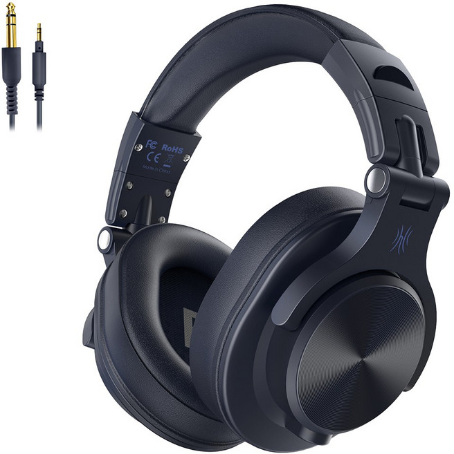 OneOdio A71 모니터링 DJ 헤드폰 전자피아노 헤드폰 고음질 극강 편안함 접이식 깔끔한 베이스 소음차단 헤드폰, 네이비