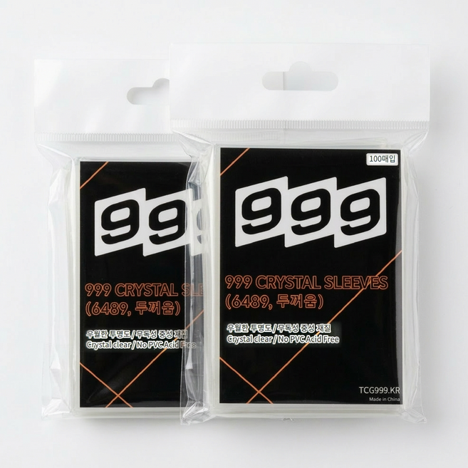 TCG999 포켓몬카드 슬리브 프로텍터 200매 6693 범용 원피스 쿠키런 아이돌포카 굿즈 보관용품, 100개, 하드 투명 퍼펙트핏 사이즈