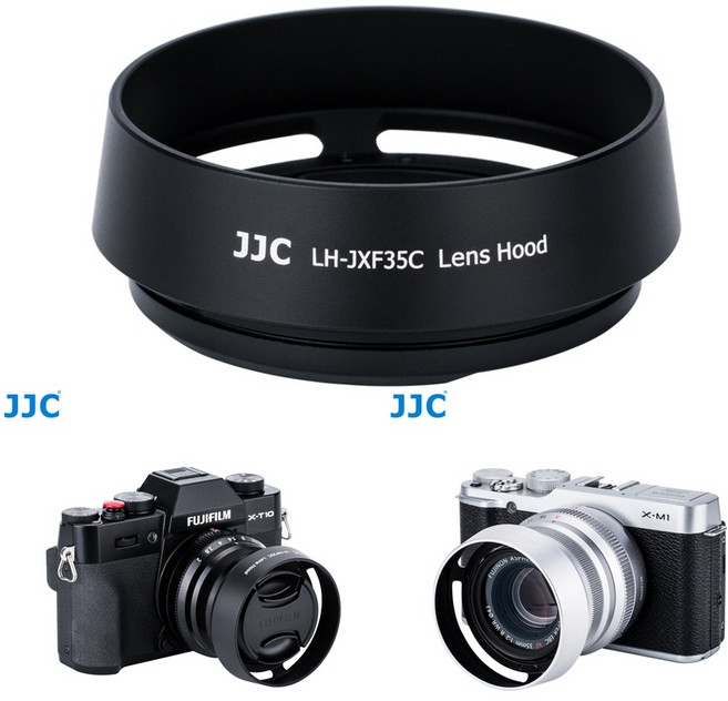 [JJC] 후지 XF23mm 35mm F2 R WR 카메라 렌즈 원형후드 LH-JXF35C, 블랙, 1개