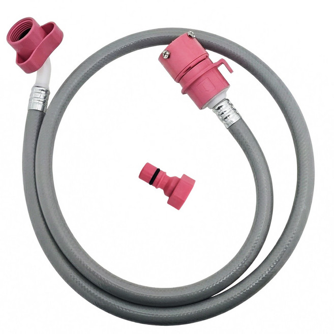 세탁기 급수 호스 연결 원터치 삼성 엘지 대우 국산, 1개, 1.3M(온수용)