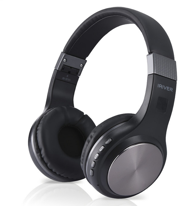 아이리버 블루투스 헤드폰, 블랙, BS-BT101