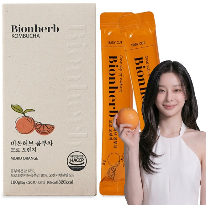당0g 맛있는 콤부차 모로오렌지 19종 유산균 비타민C 비온허브, 1박스, 20개입, 5g