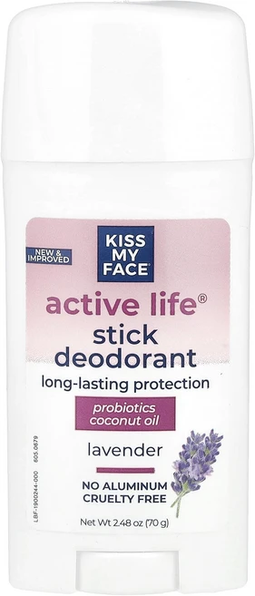 Kiss My Face Active Life® 스틱 데오드란트 라벤더 70g(2.48oz), KissMyFaceActiveLife스틱데오드란트라벤더, 70g, 1개 - 쿠팡