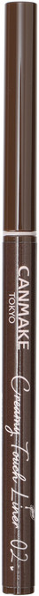 CANMAKE 激細滑順眼線膠筆, 02 Medium Brown, 1個