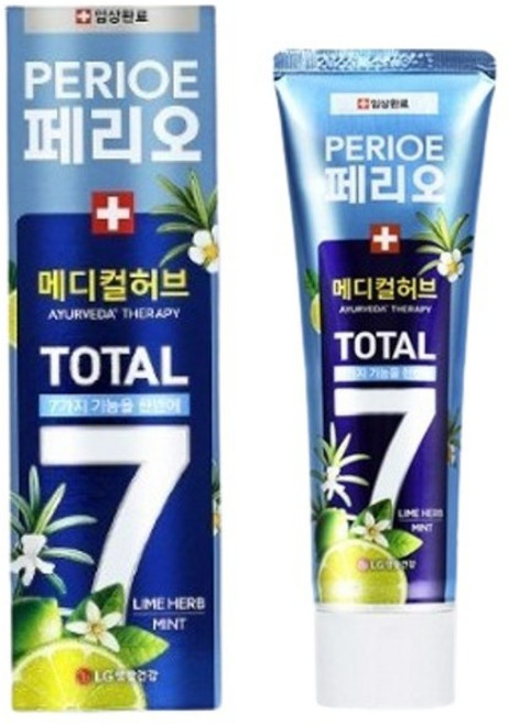 엘지 페리오 토탈7 치약 메디컬허브 라임 허브 100g 5, 5개