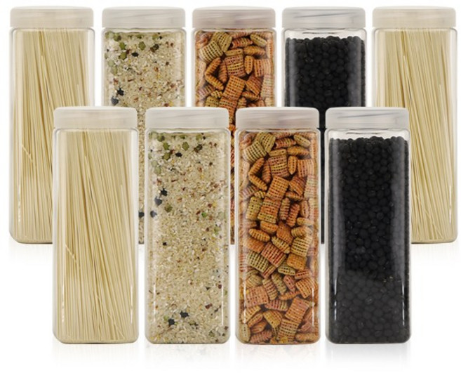 냉장고 사각(화이트) 보관용기(대 1200ml) 9개, 1세트, 9개입