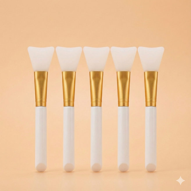 실리콘 브러쉬 팩 모델링 붓, 5개, 화이트