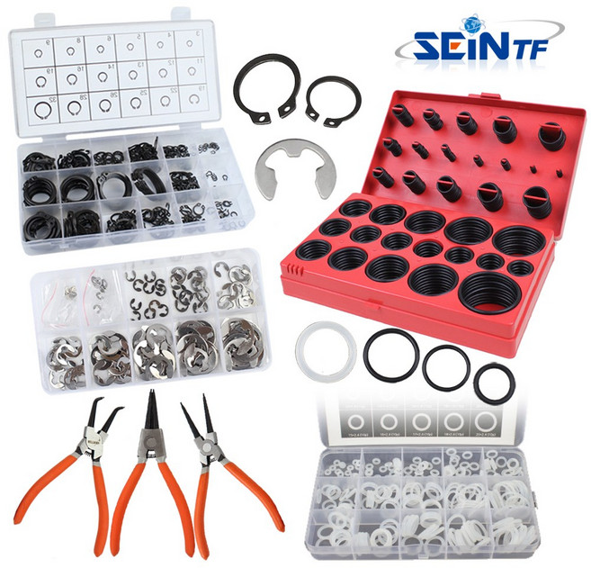 세인티에프 스냅링 세트 스텐 E링 C링 O링 오링 고정링 멈춤링 축용 플라이어 풀러 고열, 01. 스냅링세트, E형 10종, 1개