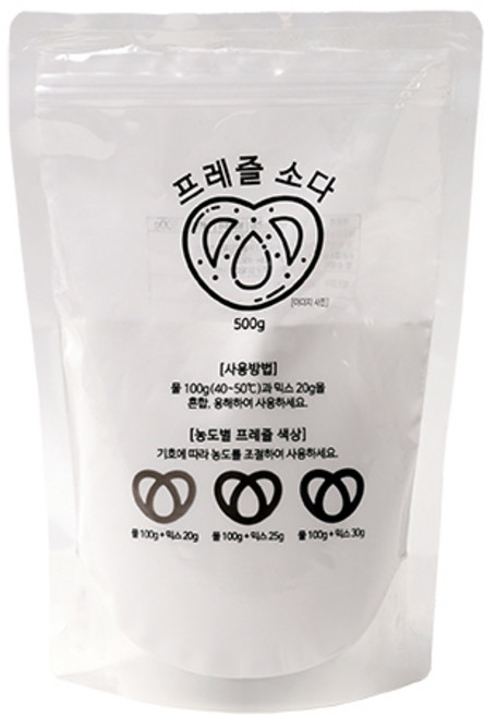 선인 프레첼 프레즐소다 가성소다 대체품, 500g, 3개