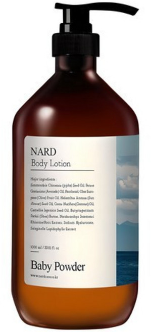 NARD 韓國草本香水 喜馬拉雅植萃沐浴露, 1個, 寶寶爽身粉香,1000mL