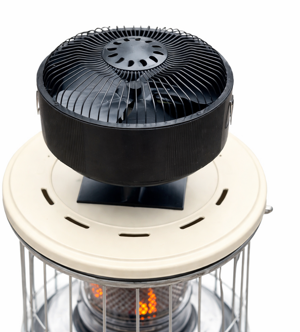 파파스 캠핑 무동력팬 에코팬 화목 난로 써큘레이터 난방 원형 서큘레이터, 1개, 원형 무동력팬(블랙)+가방+플레이트