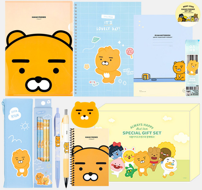카카오프렌즈 문구세트 선물세트 카카오학용품세트, 카카오프렌즈 문구세트35000(라이언)