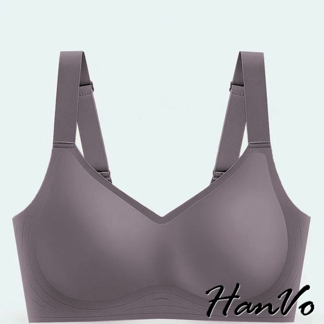 HanVo 包覆收副乳運動內衣 無鋼圈胸罩 胸墊可拆 果凍軟支撐 後扣式內衣 A10-9001