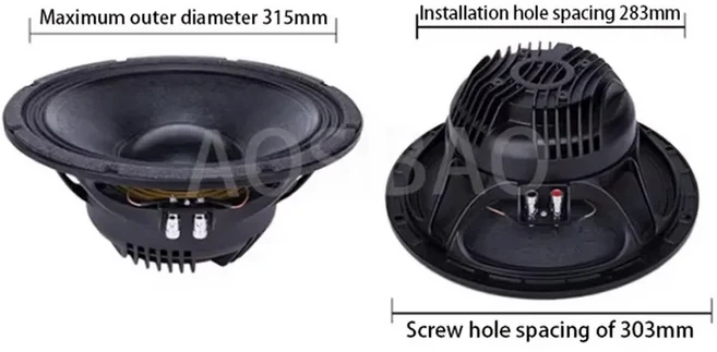 AOSIBAO 하이 엔드 12 인치 서브 우퍼 700W 8 옴 네오디뮴 자석 선형 어레이 스피커 KTV 무대 미드 레인지, 01 2PCS 8 Ohm  Speaker