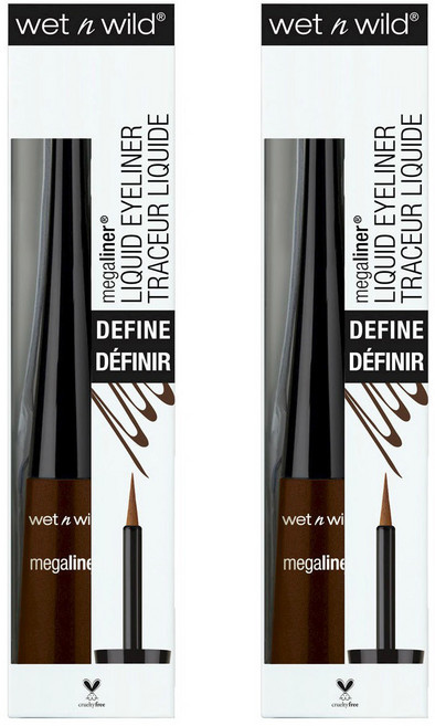 웻앤와일드 메가라이너 리퀴드 아이라이너 3.5ml, Dark Brown, 2개