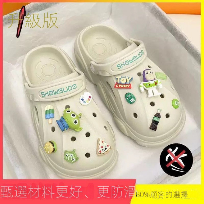SHOWBUDO 女士卡通厚底涼鞋 EVA舒適防滑 多款圖案可選 尺碼36-41, 7016巴斯光年38-39, 38-39