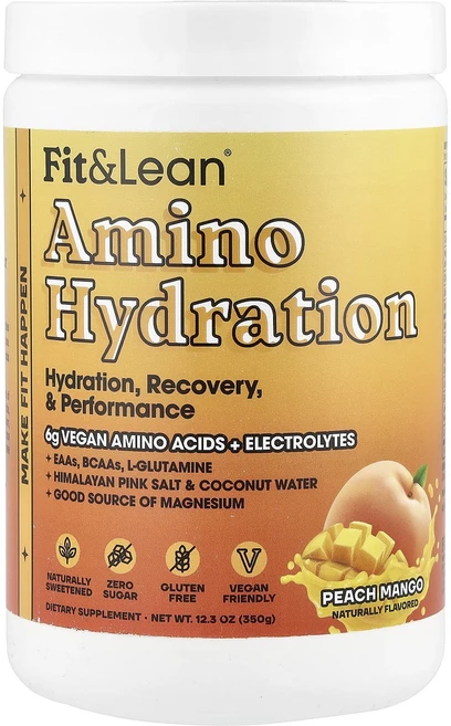 효과가 좋은 Fit & Lean Amino Hydration 피치 망고 350g(12.3oz) 최저가격, FitLeanAminoHydration피치망고350g1, 350g, 1개 - 쿠팡