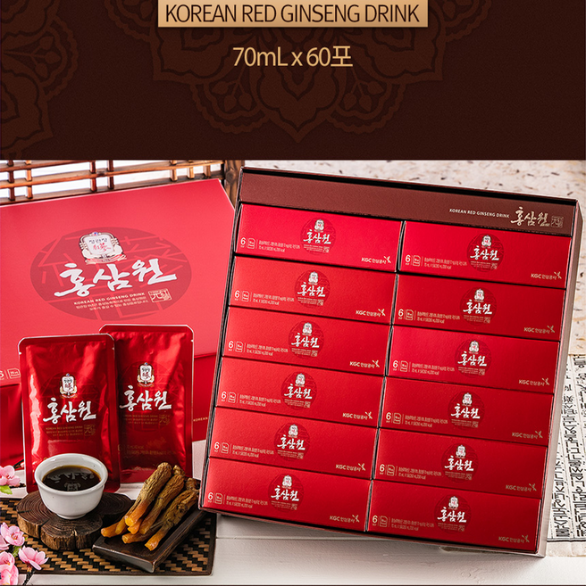 정관장 고려홍삼 홍삼원 홍삼 농축액 진액 6년근홍삼 효능 구기자 대추 생강 계피 홍삼파우치 수험생 직장인 부모님 온가족 효도 선물 세트 Korean Red Ginseng, 2박스