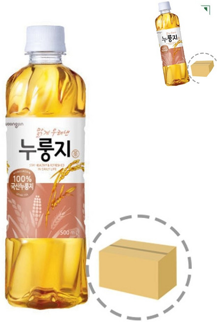 웅진 맑게우려낸 누룽지차 500ml (20페트) 웅진누룽지차 맑게우려낸누룽지차 누룽지차페트 rds+8195nh