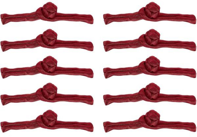 일본 직배송 uxcell 중국식 단추 10개 세트 장식용 치파오 드레스 패스너 버건디