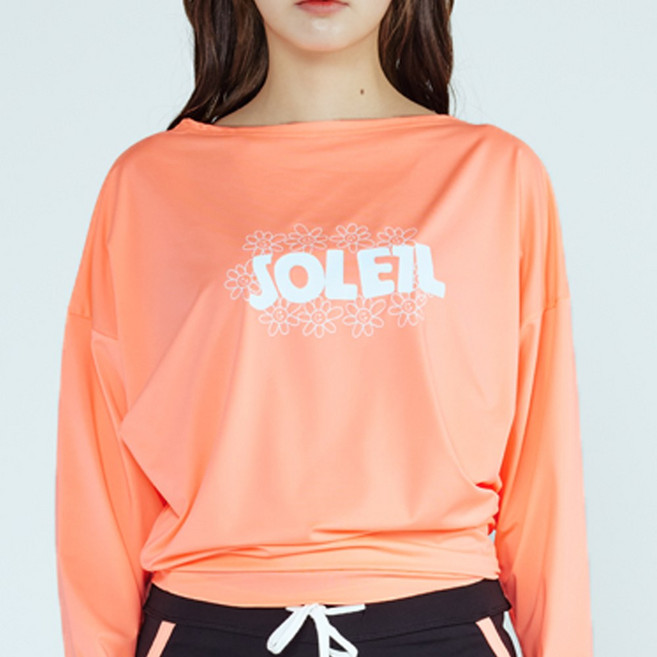 에리페 여성용 솔라 가오리핏 래쉬가드 상의, 피치