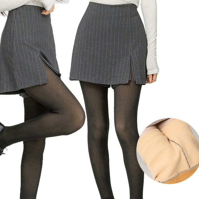 빈트힐 여성 착시 기모 스타킹 2종세트