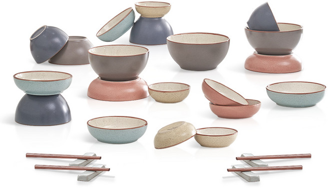 로얄포드 엠버 그릇 홈세트 식기세트, 엠버 4인 그릇세트 28p