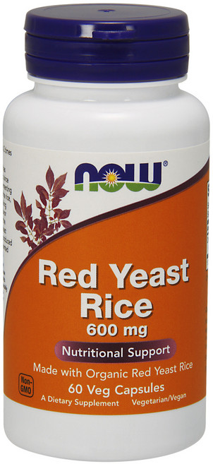 NOW Foods 紅麴 600毫克 素食膠囊 無麩質 純素, 60錠, 1個