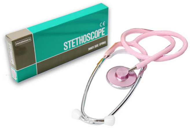 일제 야마수 의료 실습 간호사용 청진기110 단면 분홍, 1개