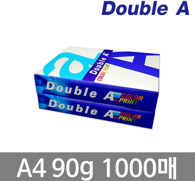 더블에이 A4용지 복사용지 90g 1000매, 500매 2권