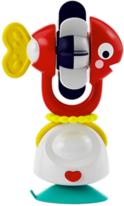 HolaLand 轉轉樂 動物造型吸盤玩具 餐椅吸盤 安撫玩具 匯樂, 風車魚, 1個