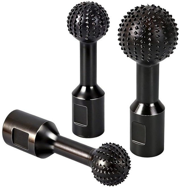 3pcs Sphere Rotary Burr Set for 4-1/2\" & 5\" Angle Grinders 5/8-11 Thread Ball Gouge Attachments 카, 3pcs Sphere Rotary Burr Set fo