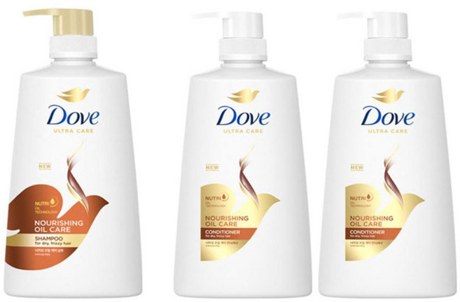도브 너리싱 오일케어 샴푸 1개 + 컨디셔너 2개