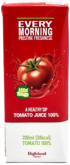 하이랜드프레쉬 100% 토마토주스 무설탕 무첨가 NFC 토마토즙, 24개, 200ml