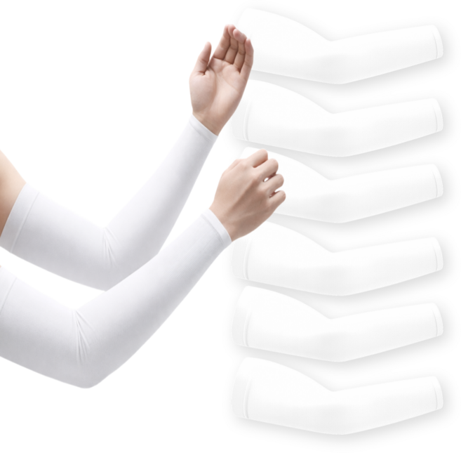 바디스윗 주니어 쿨토시 학생용 스포츠 팔토시 3p, 1세트, 화이트