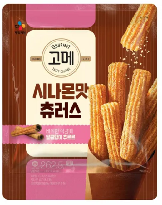 CJ 고메 시나몬츄러스, 1개, 262.5g