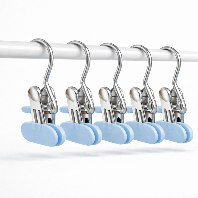 미앤SHOP 논슬립바지걸이집게 신형, 30개, 블루