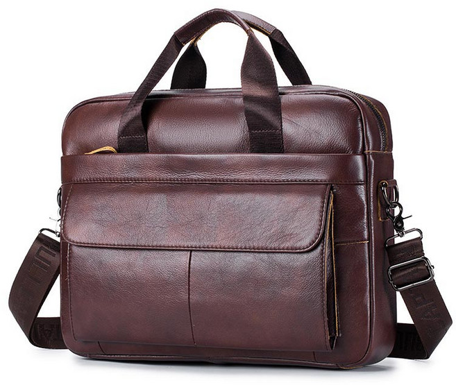 ANYOU 남자 가죽 서류가방 대용량 노트북 사무가방