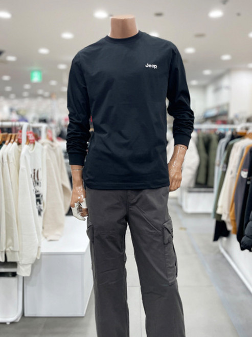 지프 남녀공용 JEEP 롱 슬리브 티셔츠(JR2TSU001BK)_DG