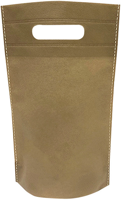 링타공 부직포 주머니 가방 10매입, 베이지