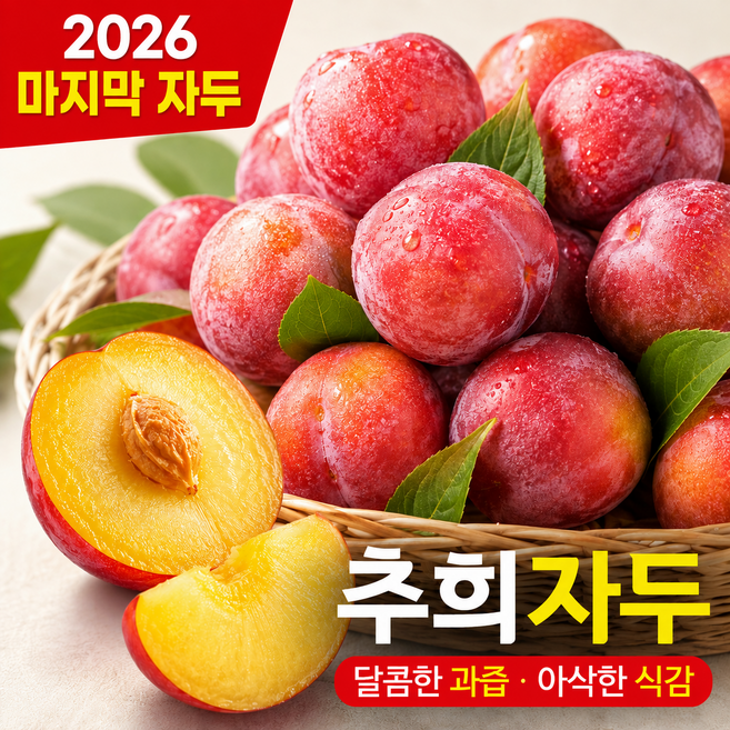 4위 - [30박스한정] 산지직송 초특가 고당도 추희자두, 1박스, 5kg(대과)