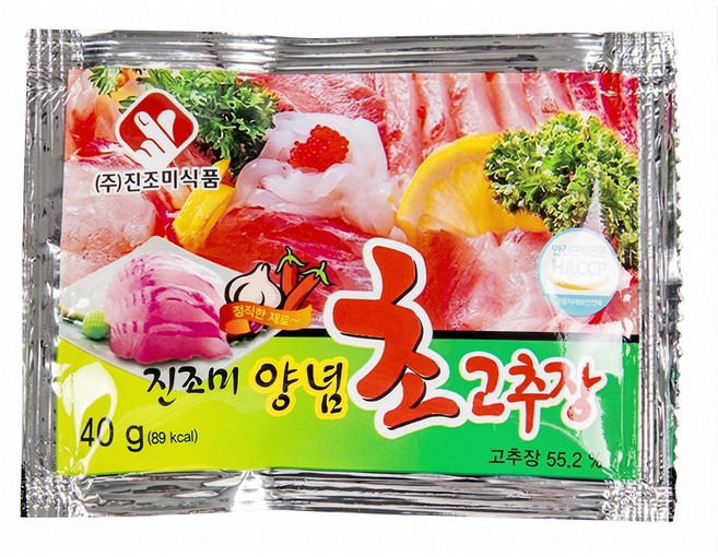 [더착한푸드]초고추장(진조미 40gx150) 식자재마트 대용량 업소용 초고추장 초장 회초장 양념초장 초장양념 일회용, 40g, 10개