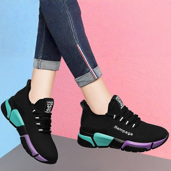 ANYOU 여성 운동화 통기성 발편한 스니커즈 조깅화