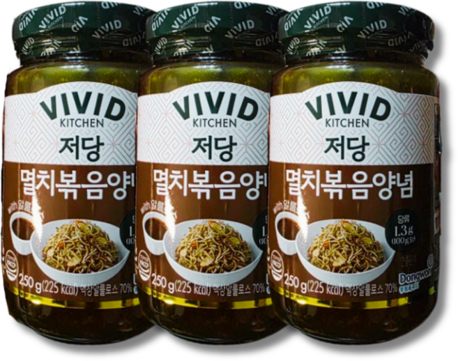 비비드키친 저당 멸치볶음 양념, 250g, 3개
