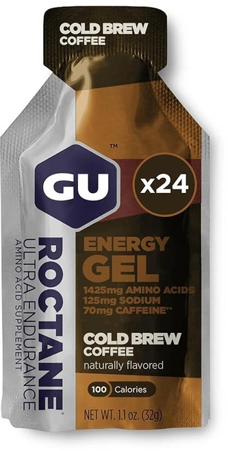 GU Energy RoCtane Ultra Endurance 에너지 젤 31g1.1온스 24개 블루베리 석류 748g26.4온스 158645, Cold Brew 2X Caffeine - 쿠팡