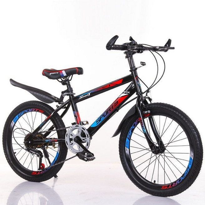 兒童自行車 男孩女孩學生單車 輕便, 1個, 炫彩色+變速(暢銷飆配版)24寸適應身高150/168厘米